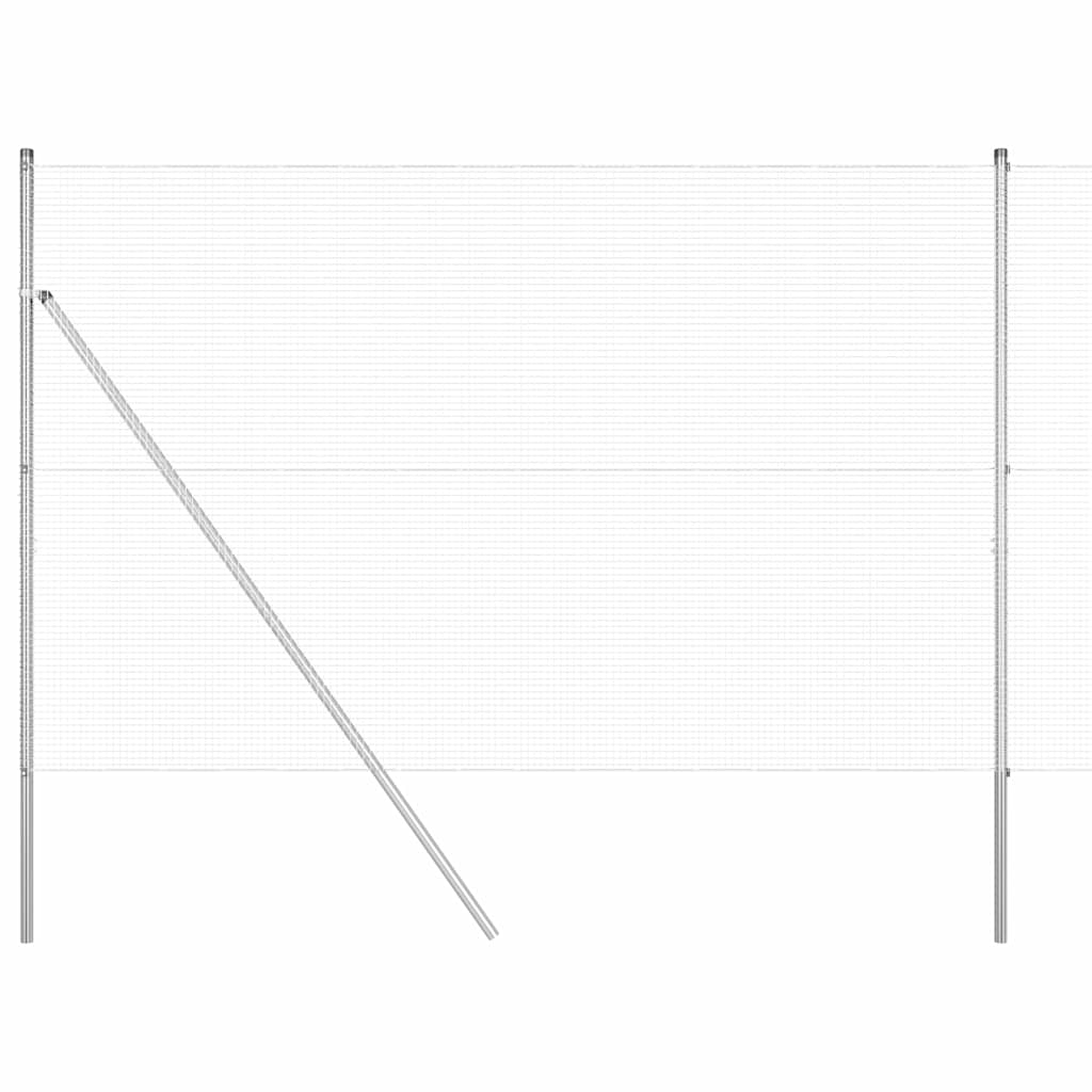 Temeljna zavarena žičana ograda 10 x 1,5 m Srebrna Mreža