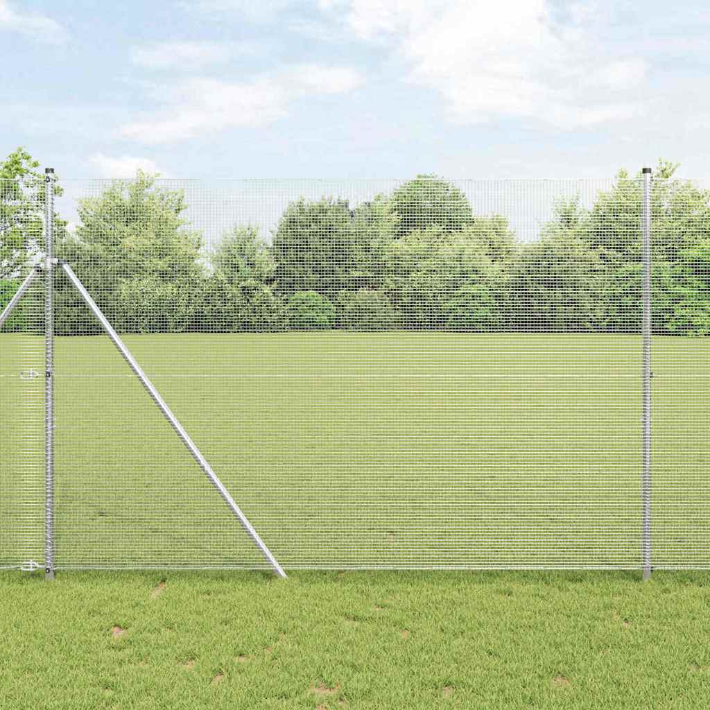 Temeljna zavarena žičana ograda 10 x 1,6 m Srebrna Mreža