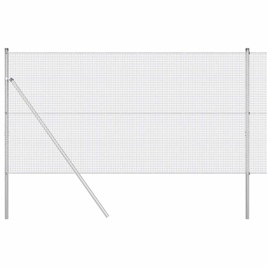 Temeljna zavarena žičana ograda 25 x 1,2 m Srebrna Mreža