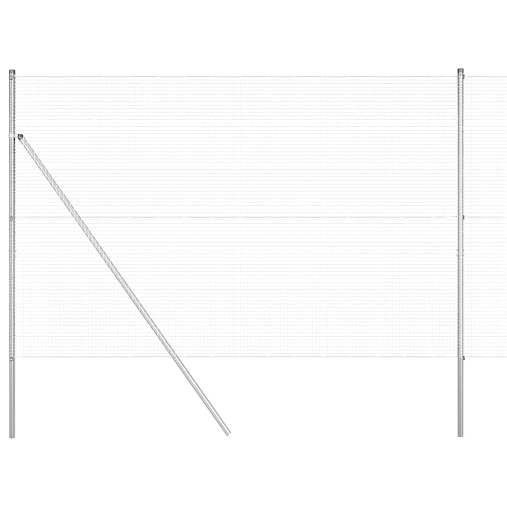 Temeljna zavarena žičana ograda 25 x 1,5 m Srebrna Mreža