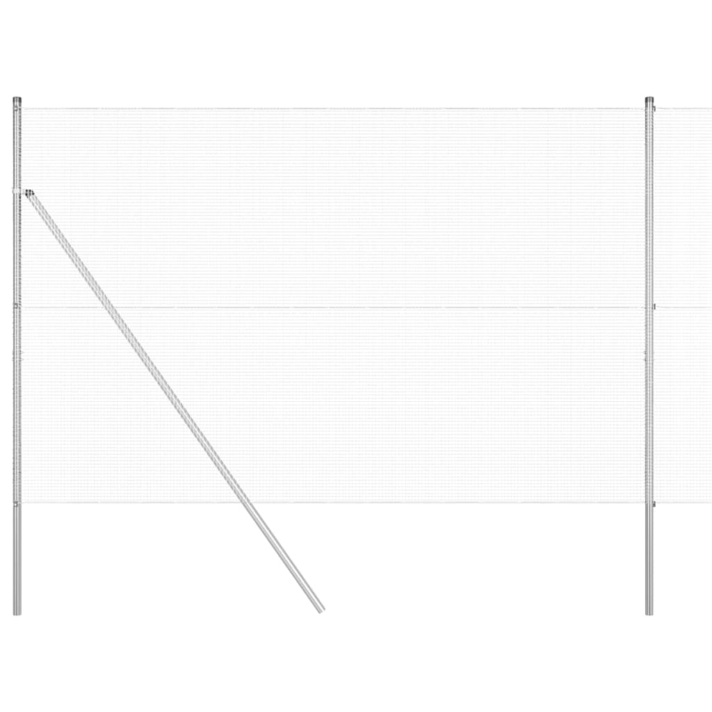 Temeljna zavarena žičana ograda 25 x 1,6 m Srebrna Mreža
