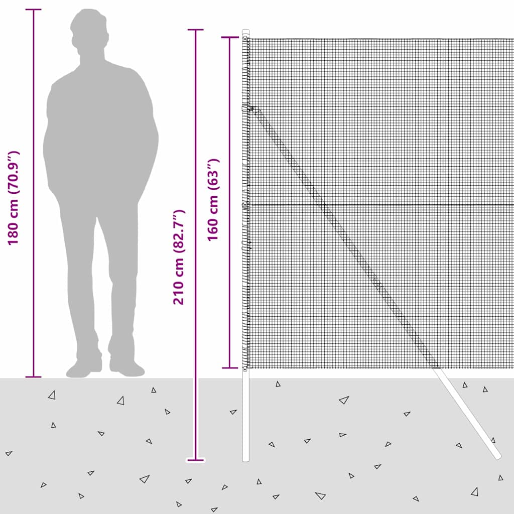 Temeljna zavarena žičana ograda 25 x 1,6 m Srebrna Mreža