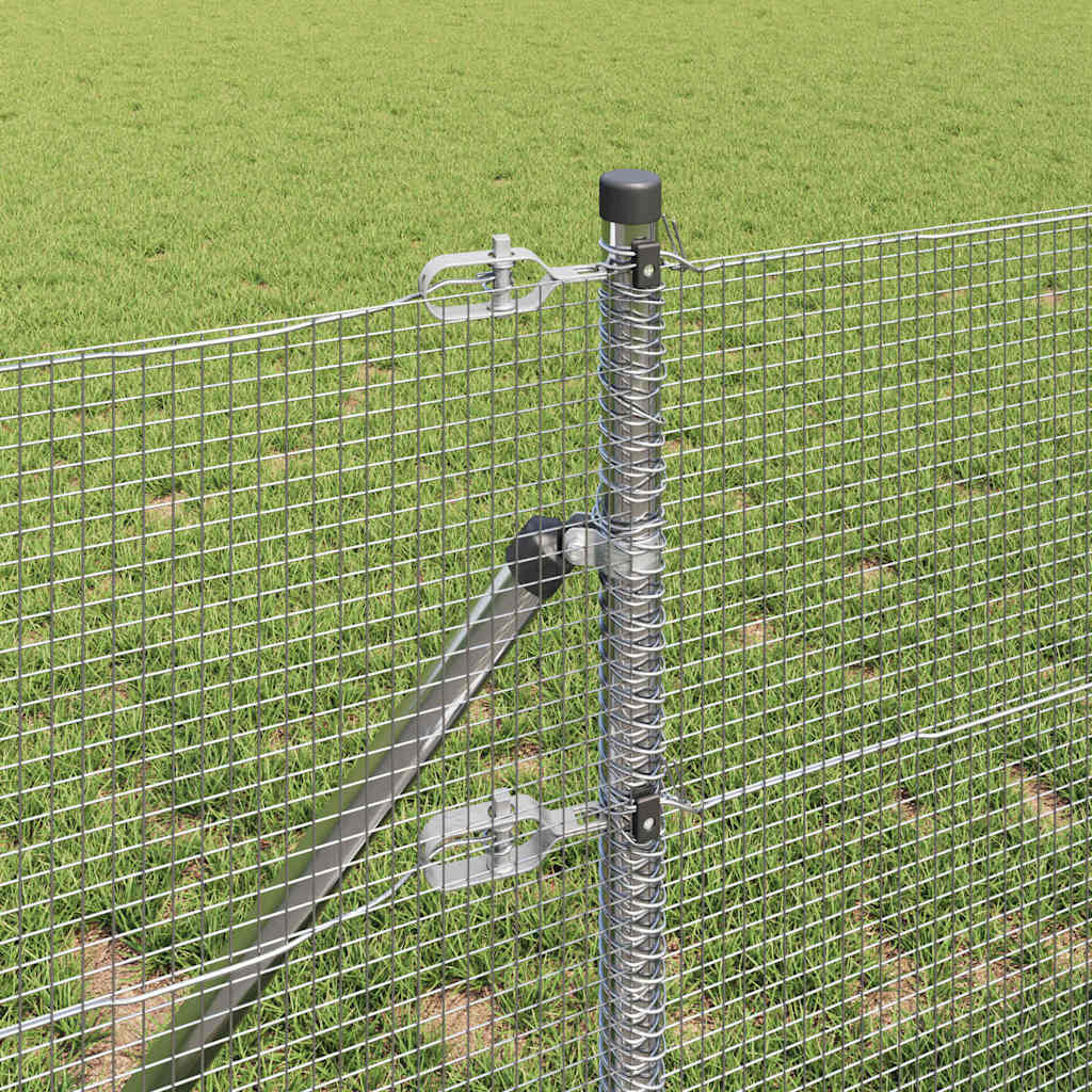 Temeljna zavarena žičana ograda 50 x 0,8 m Srebrna Mreža