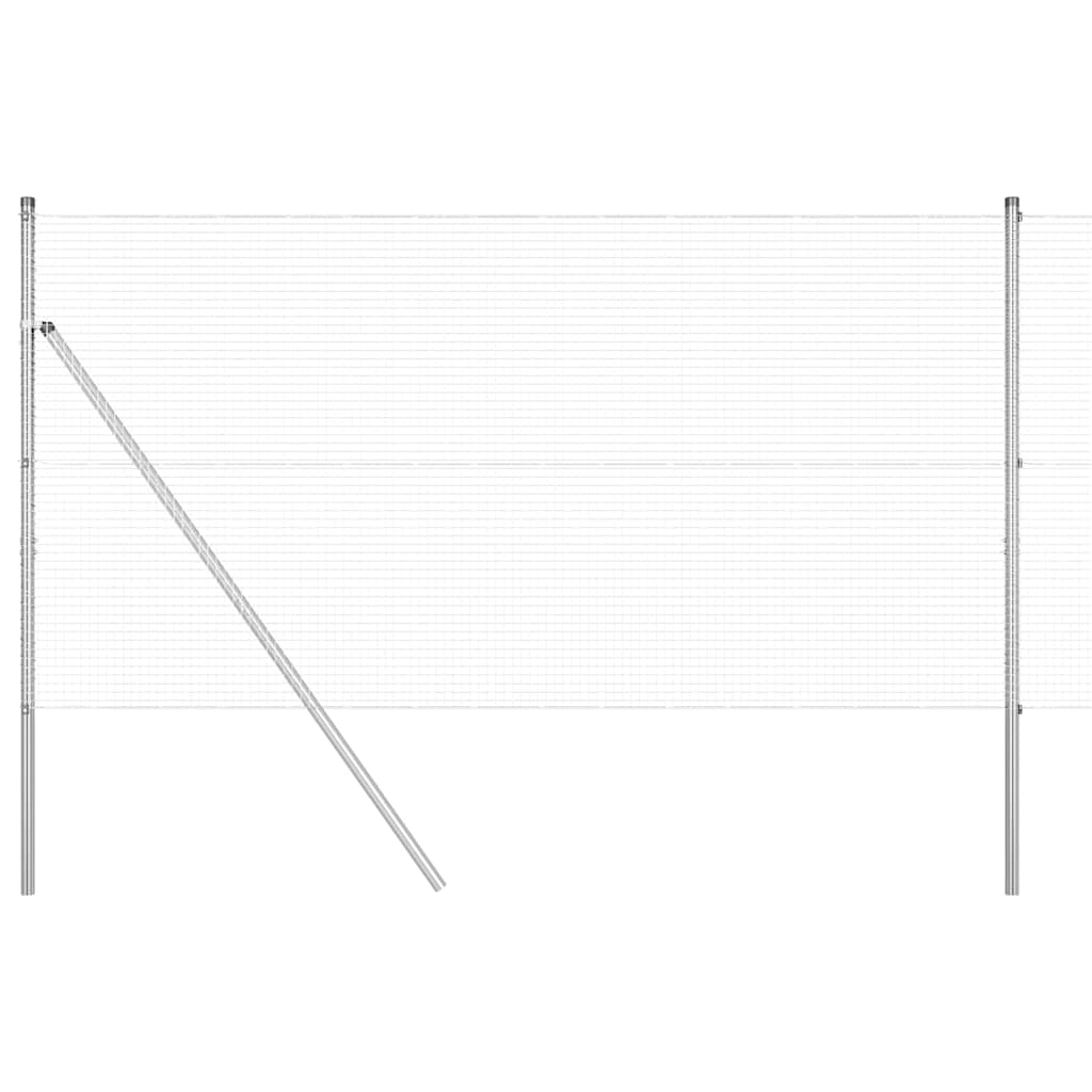 Temeljna zavarena žičana ograda 50 x 1,4 m Srebrna Mreža