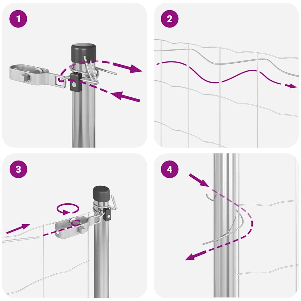 Temeljna zavarena žičana ograda 100 x 0,4 m Srebrna Mreža