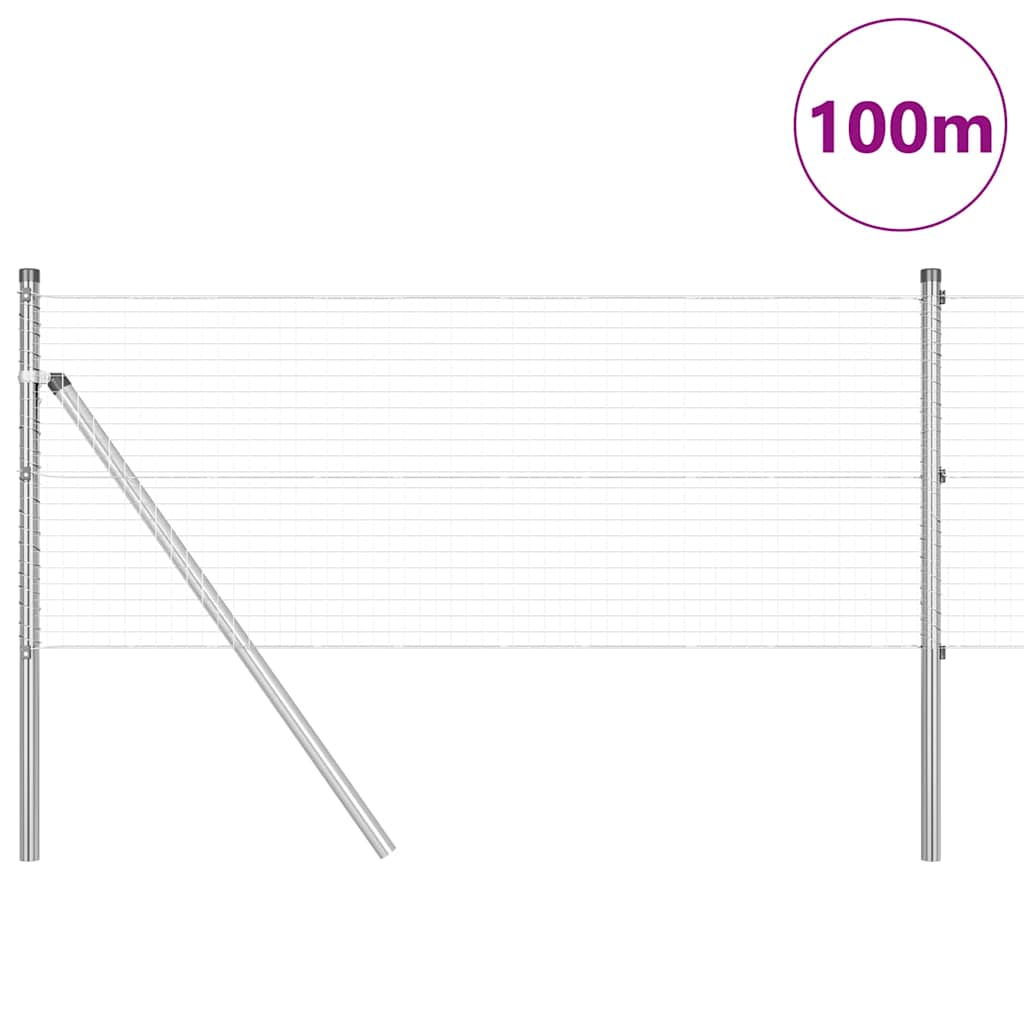 Temeljna zavarena žičana ograda 100 x 0,4 m Srebrna Mreža
