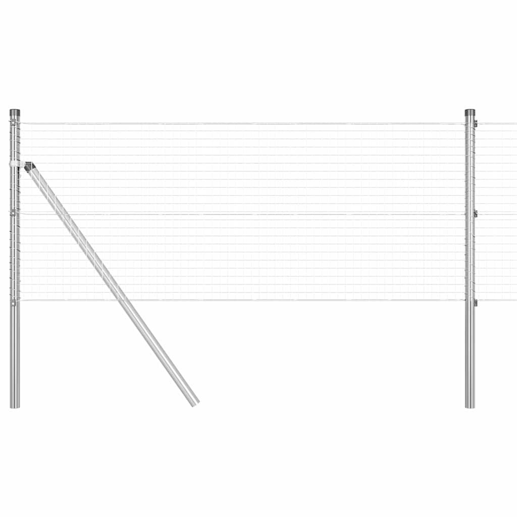 Temeljna zavarena žičana ograda 100 x 0,6 m Srebrna Mreža