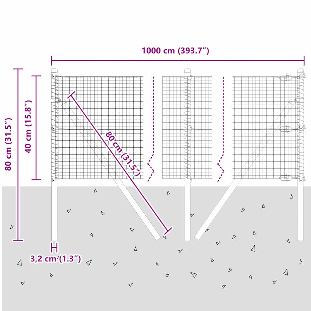 Stup za ogradu Zelena