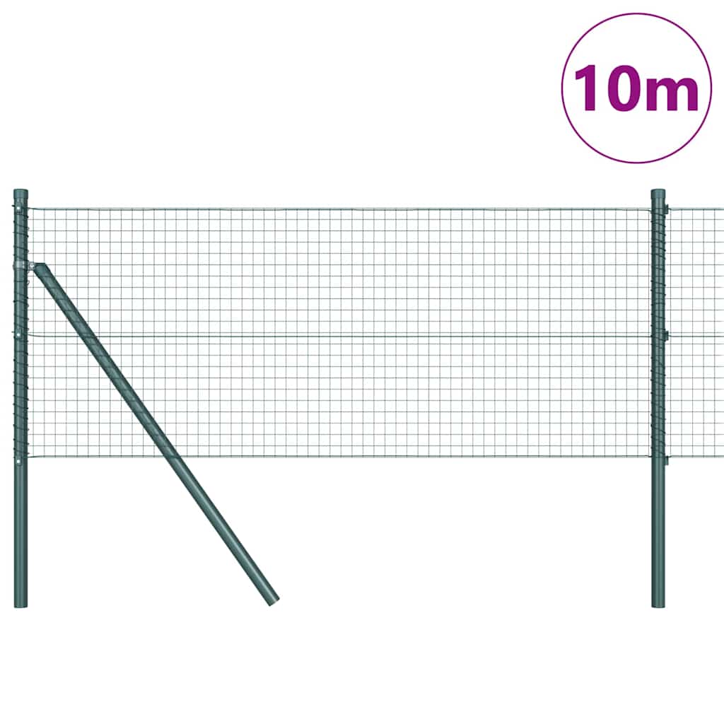 Temeljna zavarena žičana ograda 10 x 0,8 m Zelena Mreža