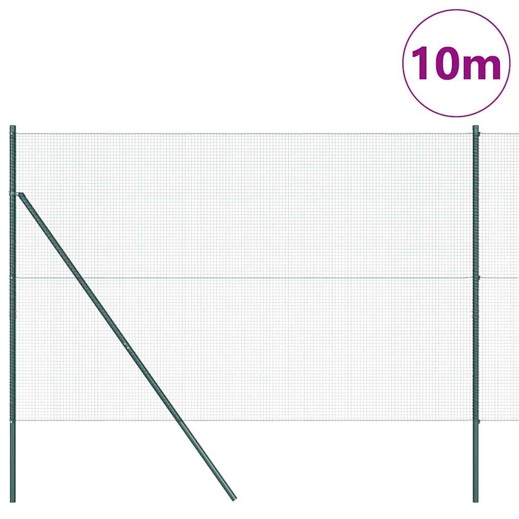 Temeljna zavarena žičana ograda 10 x 1,6 m Zelena Mreža