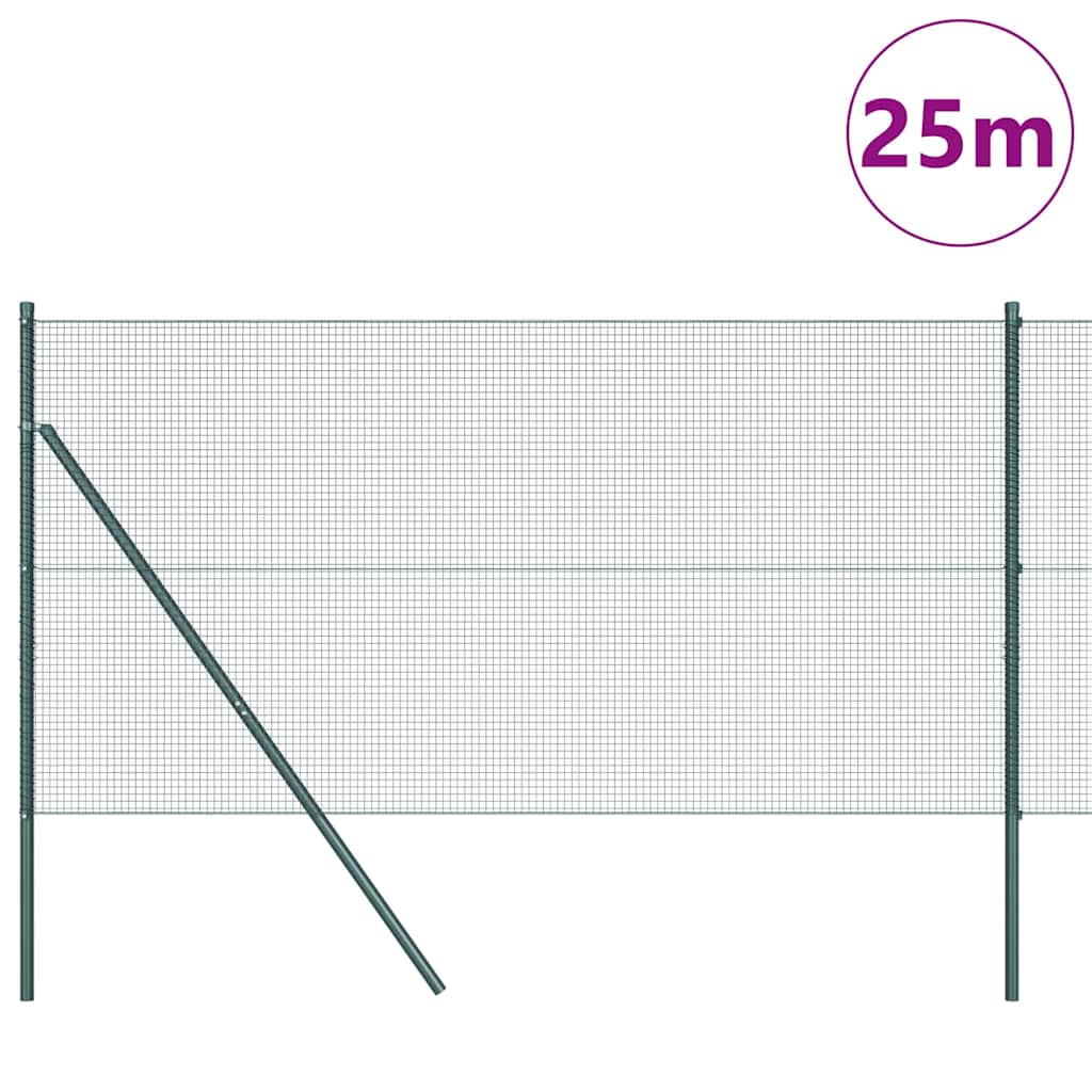 Temeljna zavarena žičana ograda 25 x 1,2 m Zelena Mreža