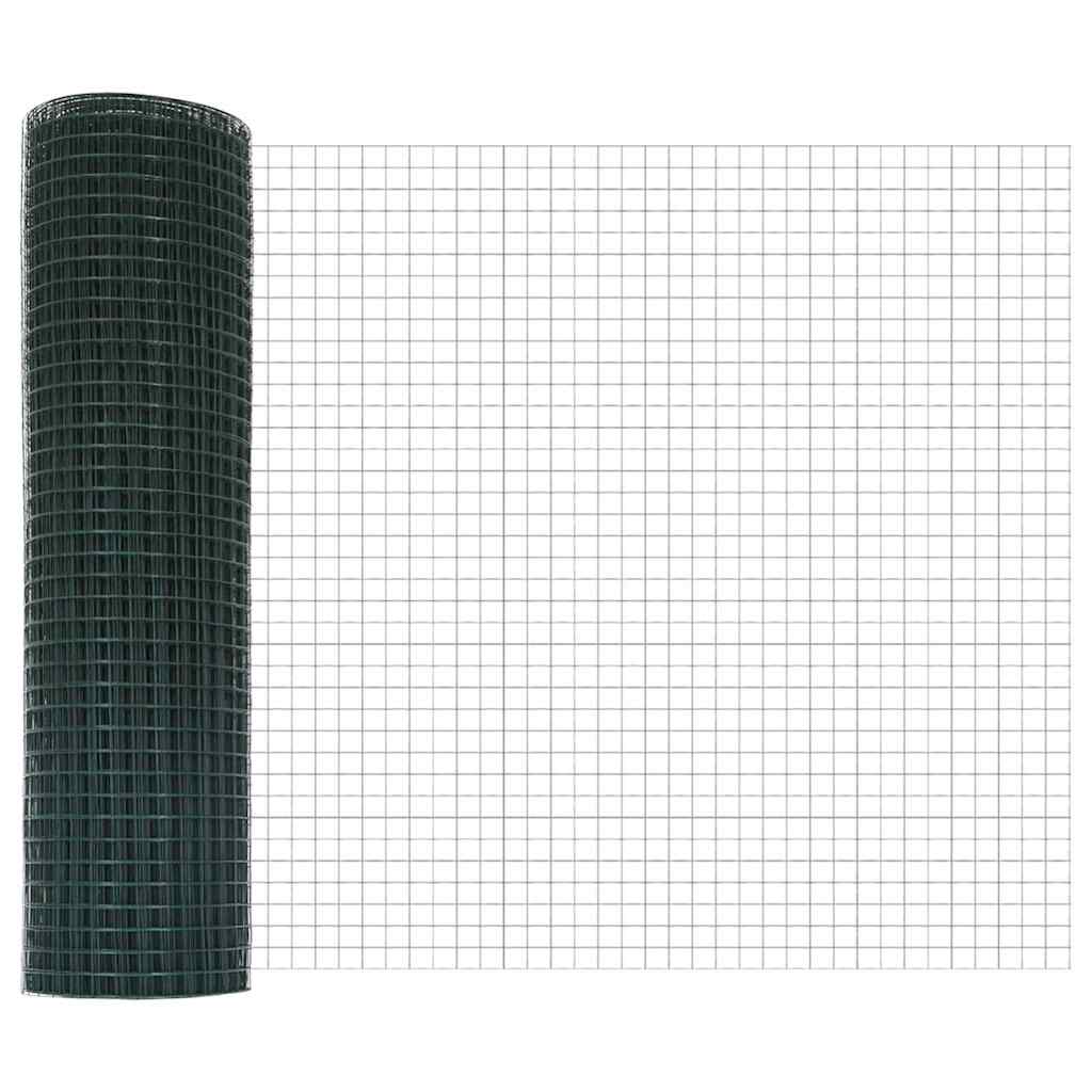 Temeljna zavarena žičana ograda 50 x 0,5 m Zelena Mreža
