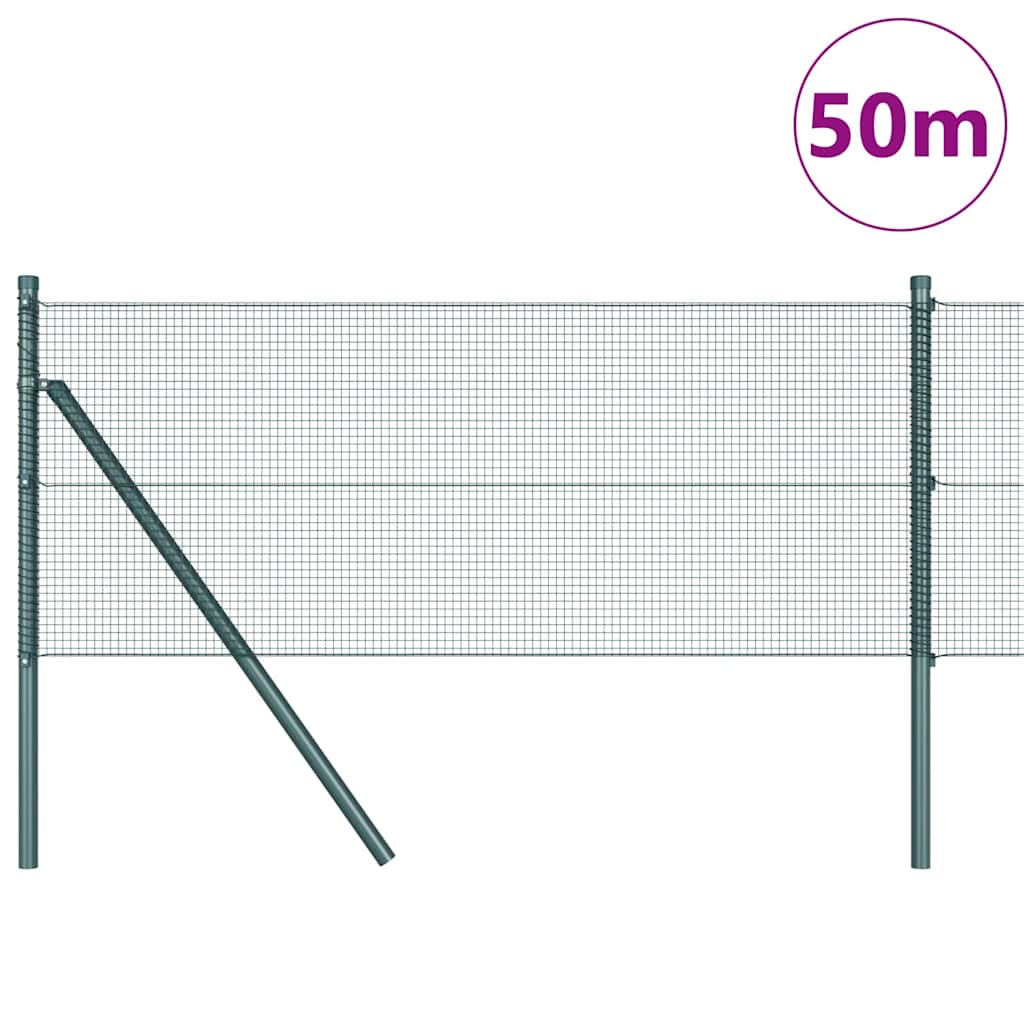 Temeljna zavarena žičana ograda 50 x 0,6 m Zelena Mreža