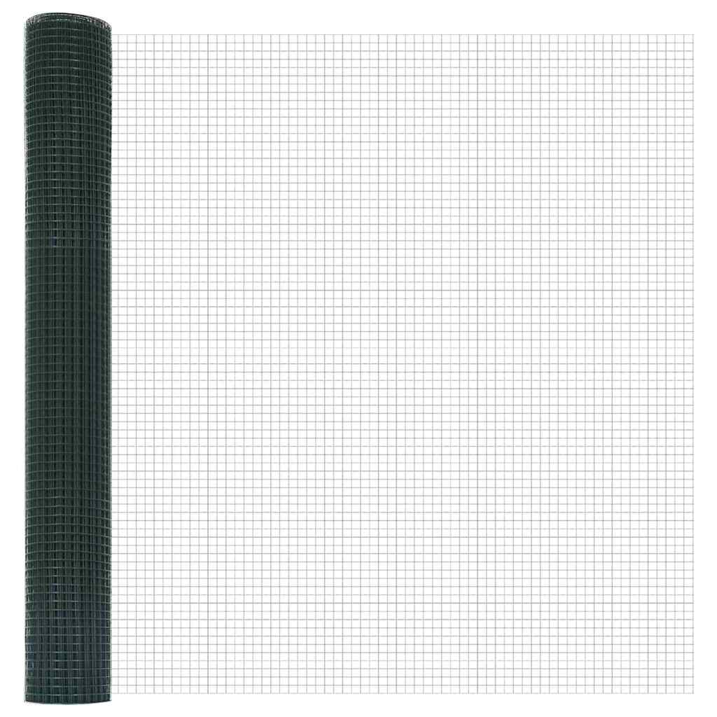 Temeljna zavarena žičana ograda 50 x 1 m Čelik premazan PVC-om