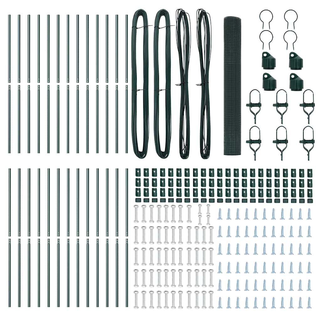 Temeljna zavarena žičana ograda 50 x 1,4 m Zelena Mreža