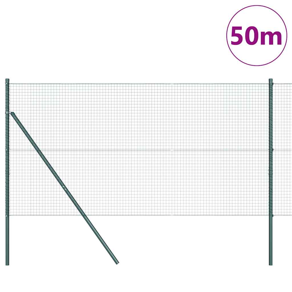 Temeljna zavarena žičana ograda 50 x 1,4 m Zelena Mreža