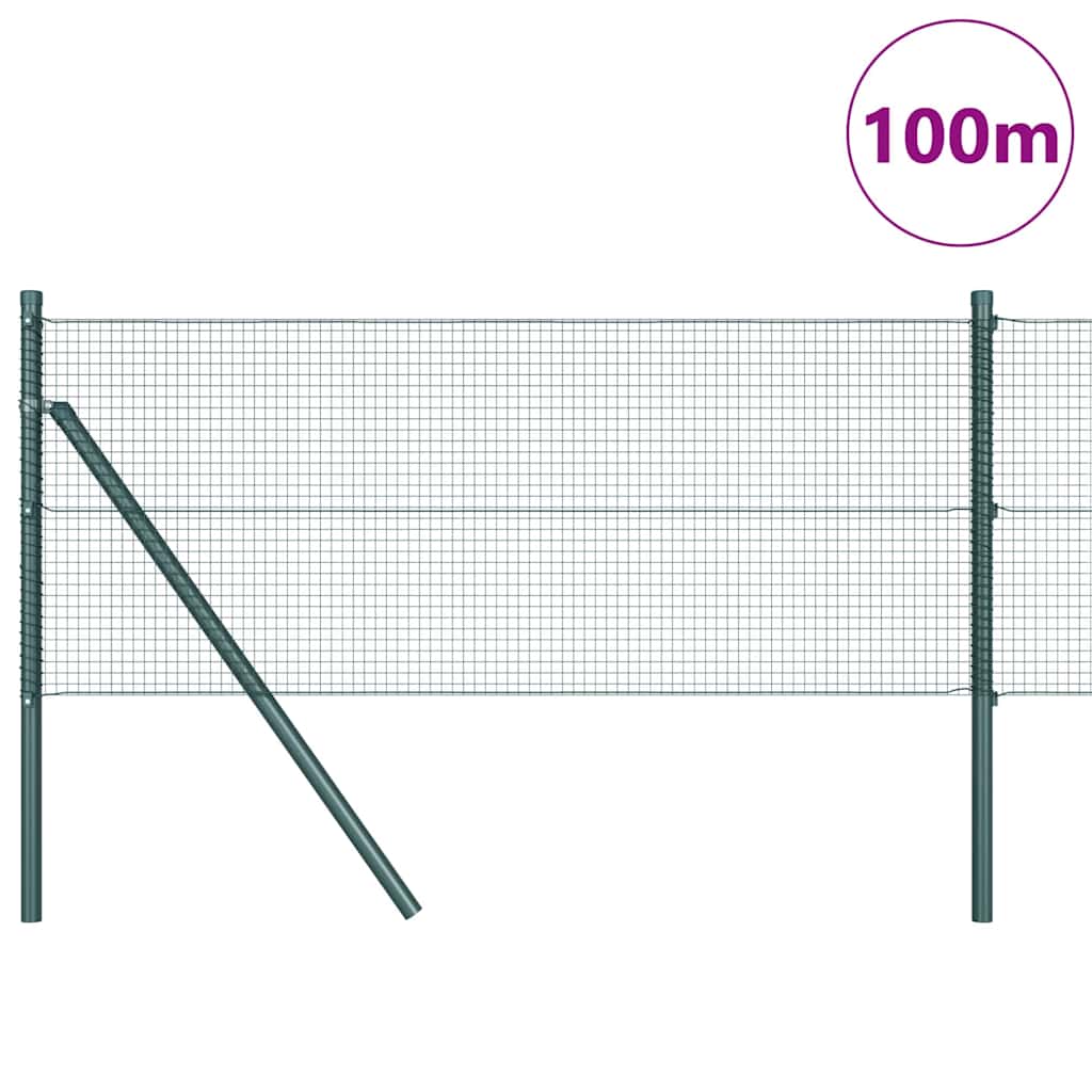 Temeljna zavarena žičana ograda 100 x 0,6 m Zelena Mreža