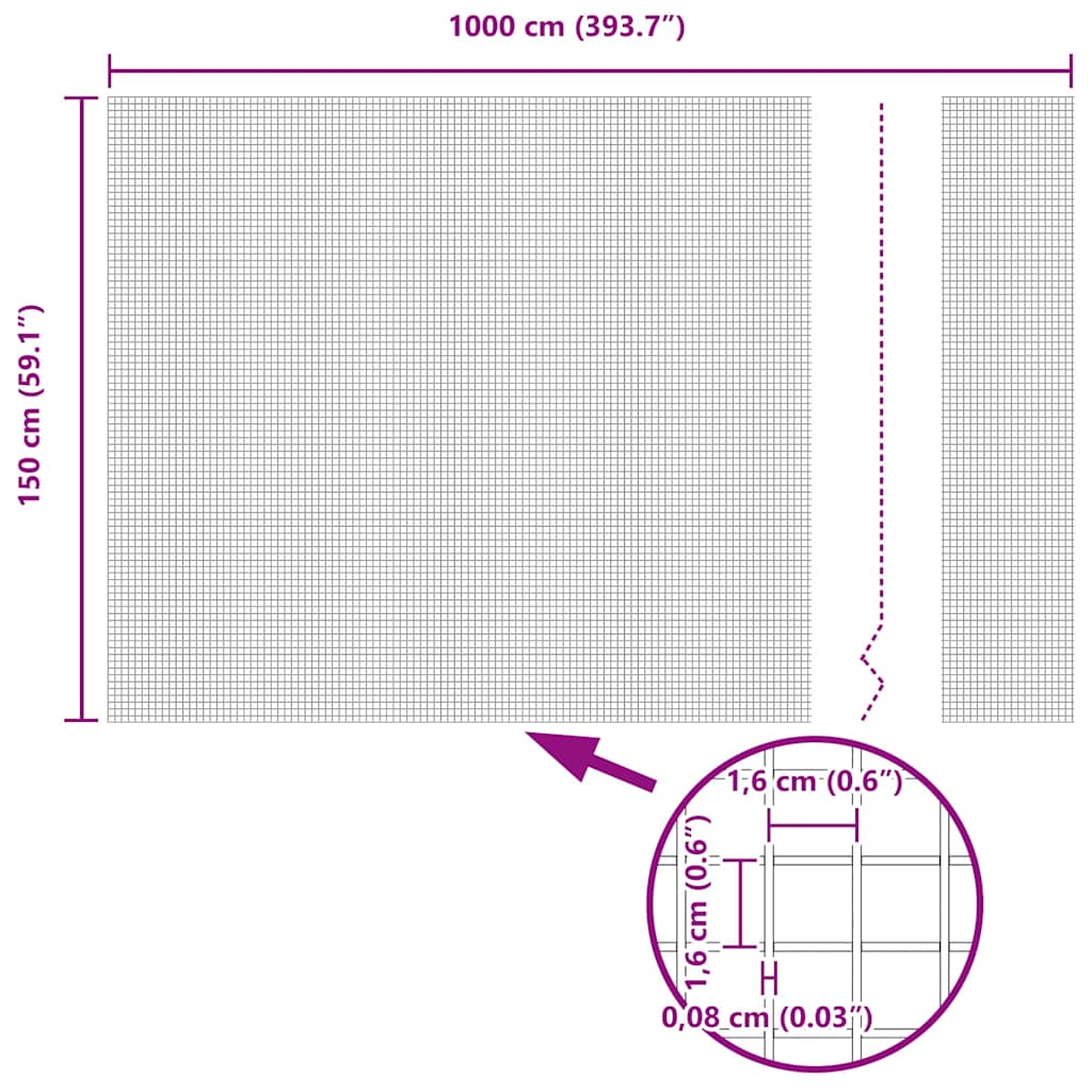 Temeljna zavarena žičana ograda 10 x 1,5 m Siva Mreža