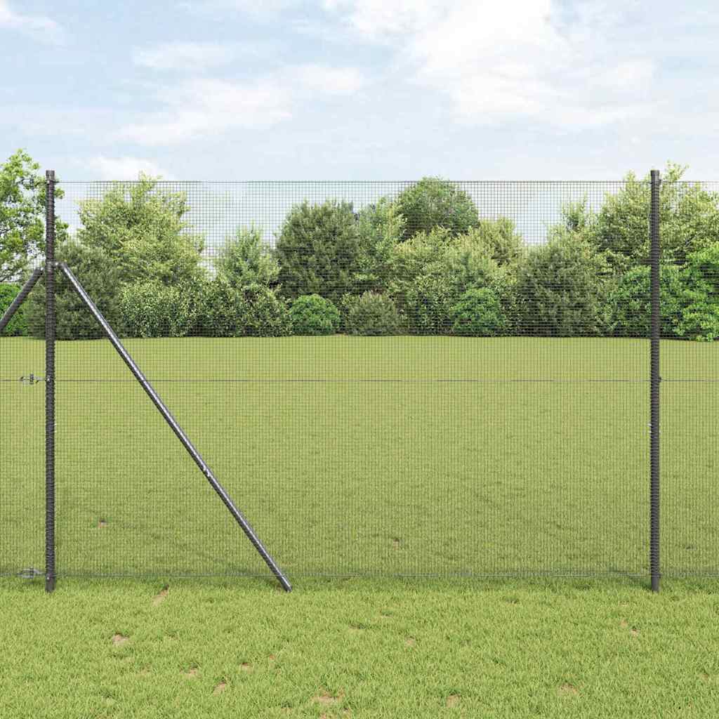 Temeljna zavarena žičana ograda 10 x 1,6 m Siva Mreža