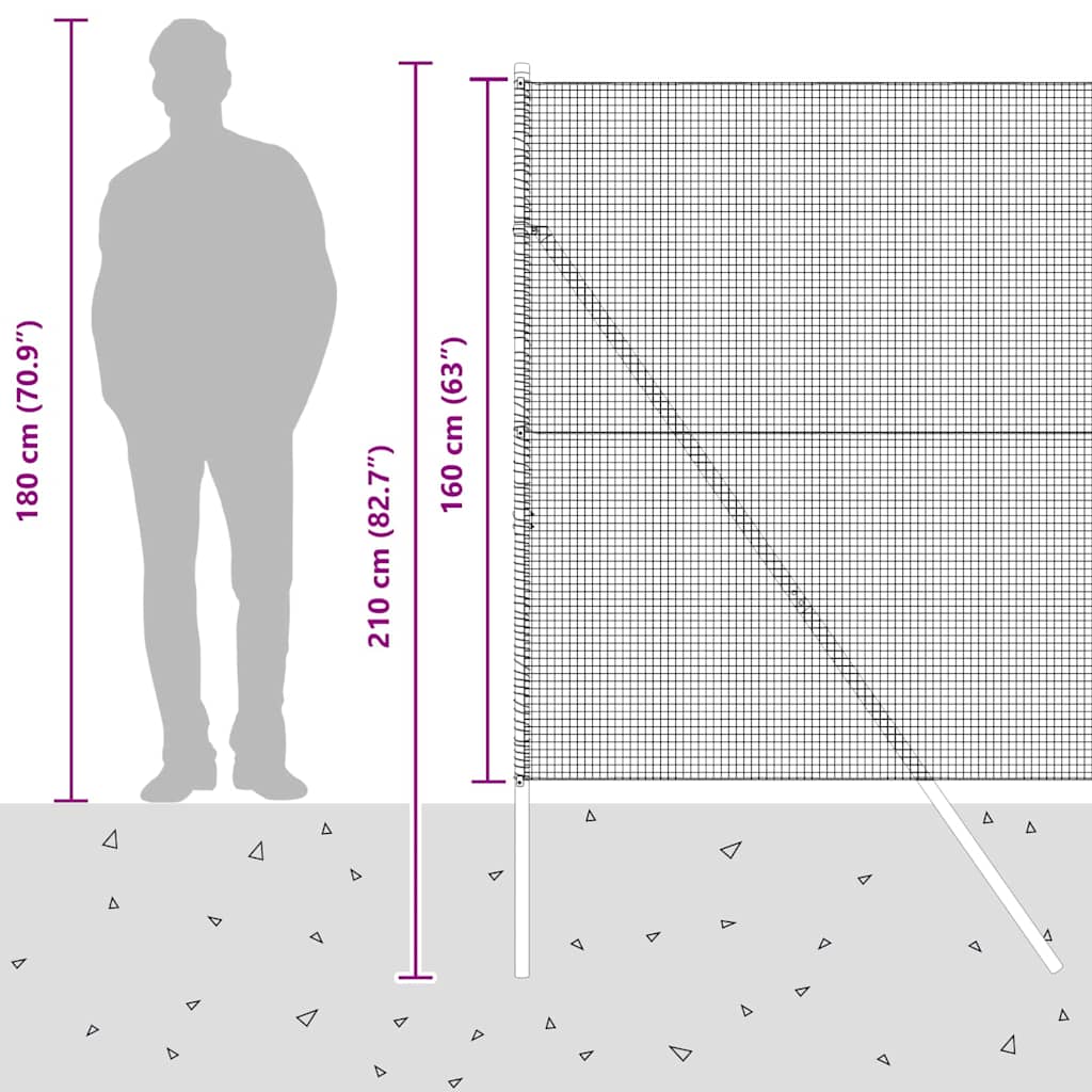 Temeljna zavarena žičana ograda 25 x 1,6 m Siva Mreža