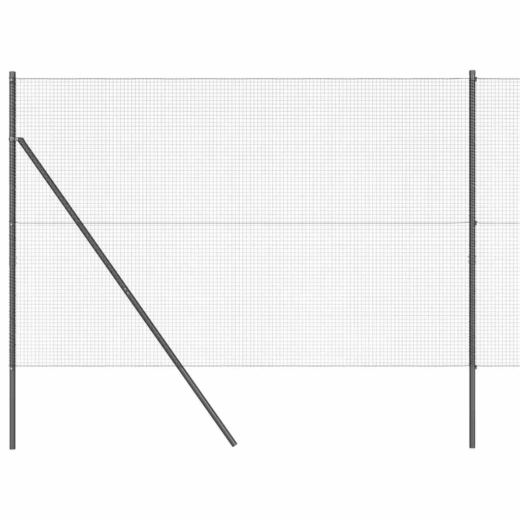 Temeljna zavarena žičana ograda 50 x 1,4 m Siva Mreža