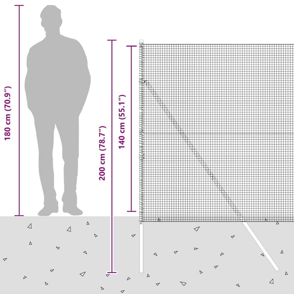 Temeljna zavarena žičana ograda 50 x 1,4 m Siva Mreža
