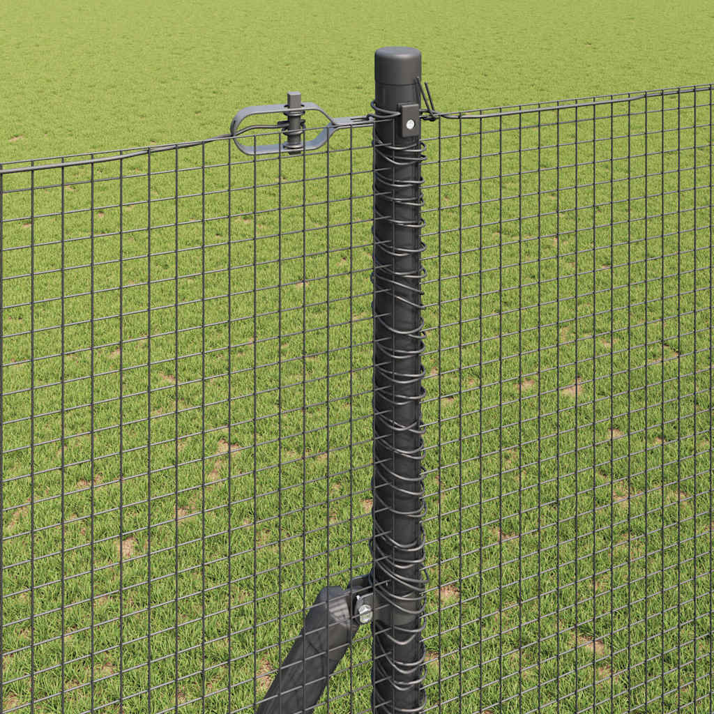 Stup za ogradu Siva 50 x 1,5 m (16 x 16 mm mreža) Čelik i PVC