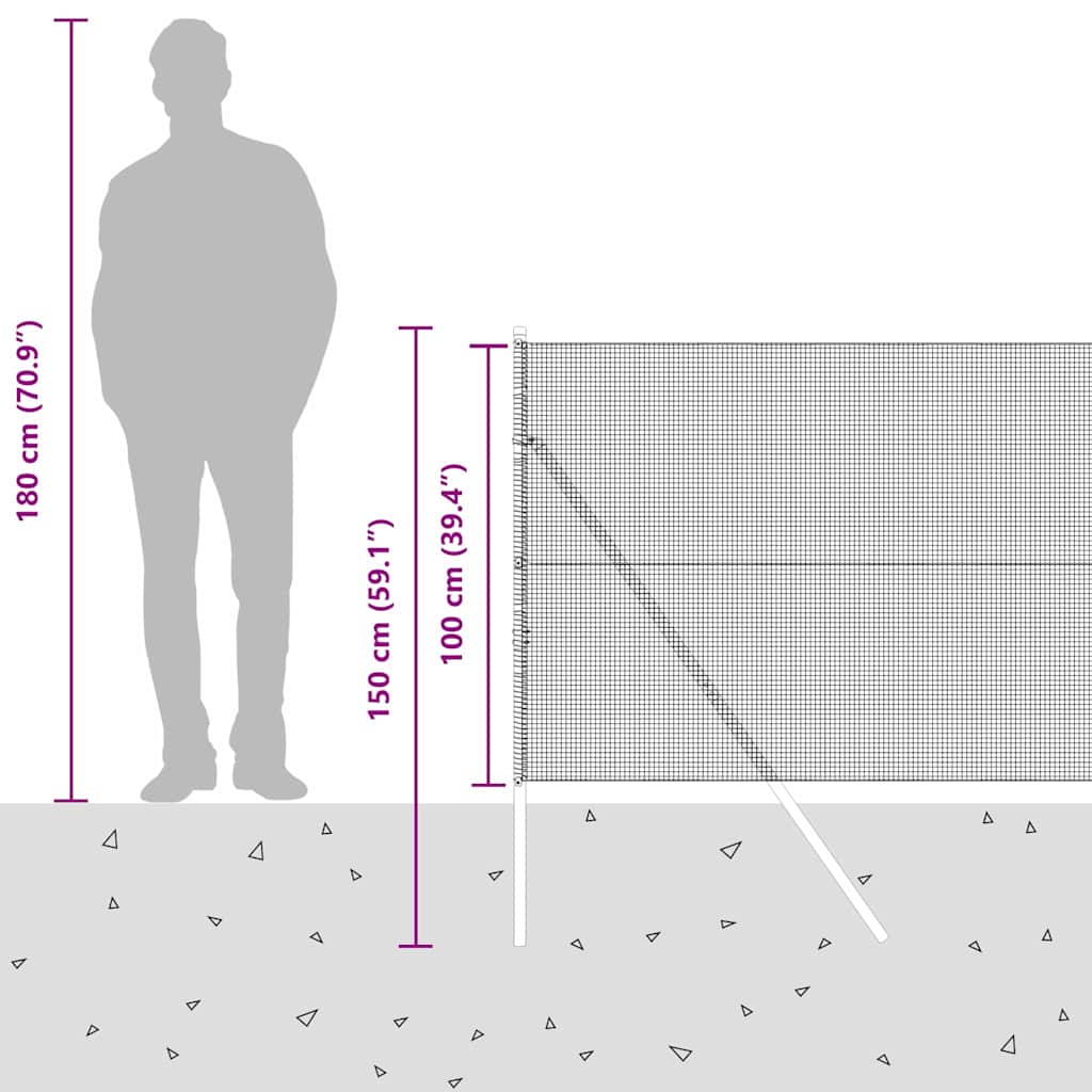 Temeljna zavarena žičana ograda 100 x 1 m (Š x V)
