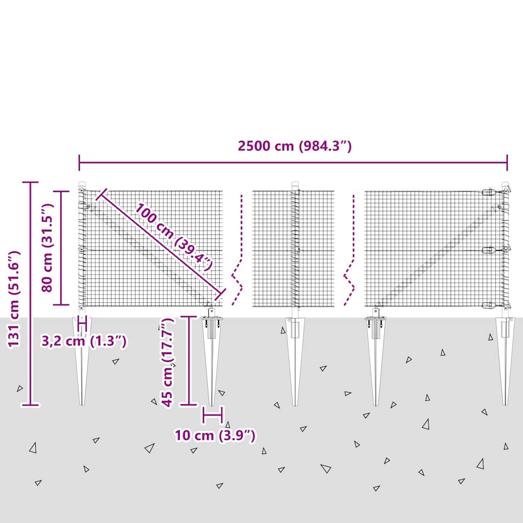 Zavareno žičano ograđivanje s bodljama 25 x 0,8 m Srebrna Mreža
