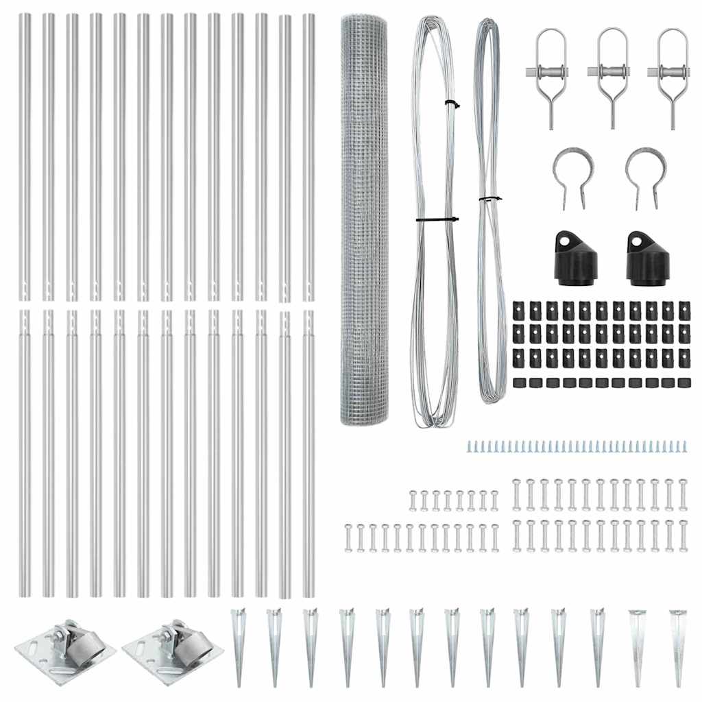 Zavareno žičano ograđivanje s bodljama 25 x 1,2 m Srebrna Mreža