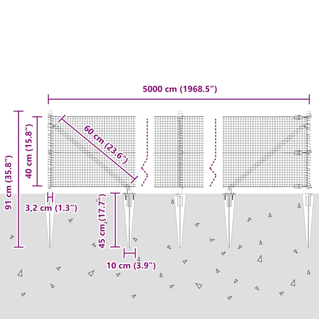 Zavareno žičano ograđivanje s bodljama 50 x 0,4 m Srebrna Mreža