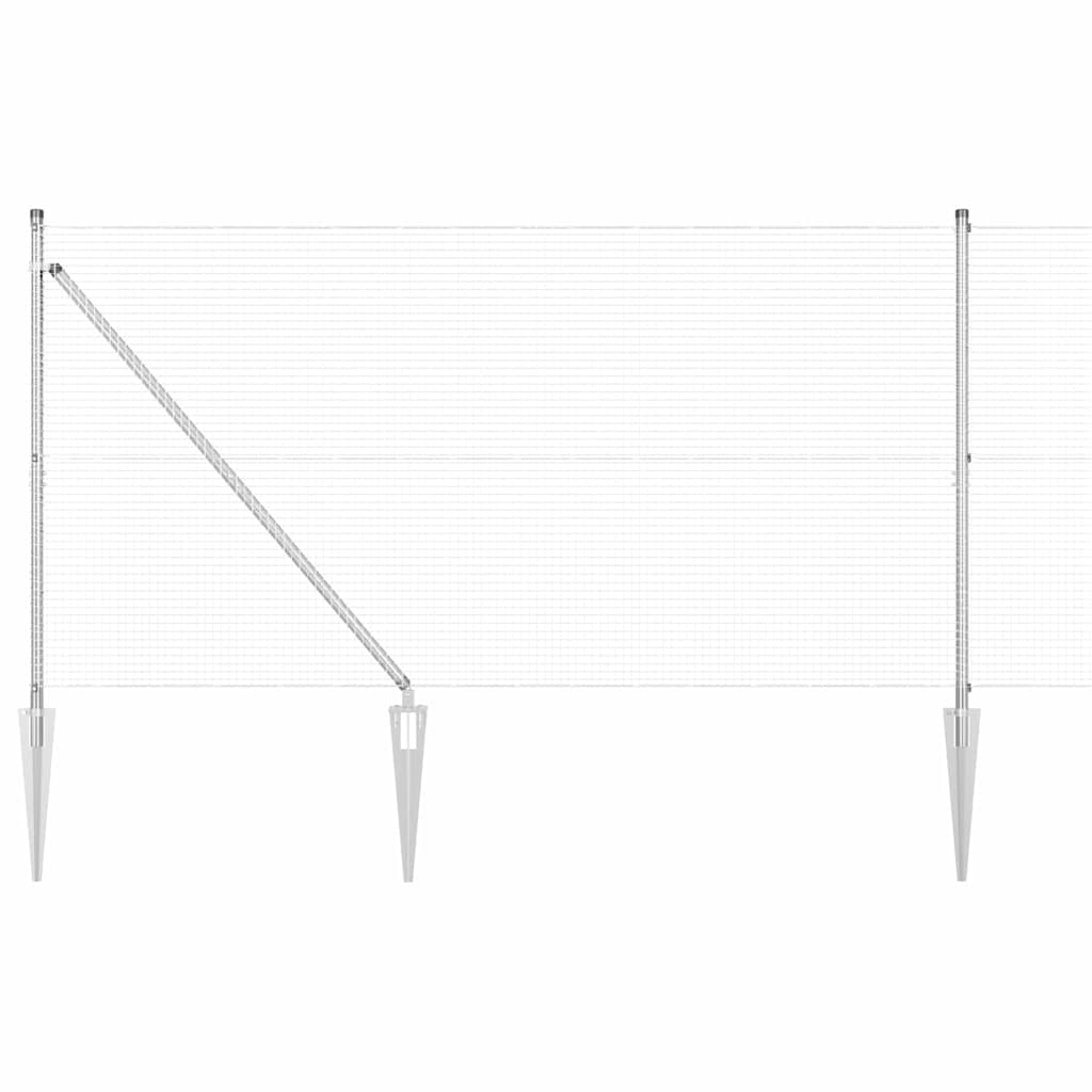 Zavareno žičano ograđivanje s bodljama 50 x 1,4 m Srebrna Mreža