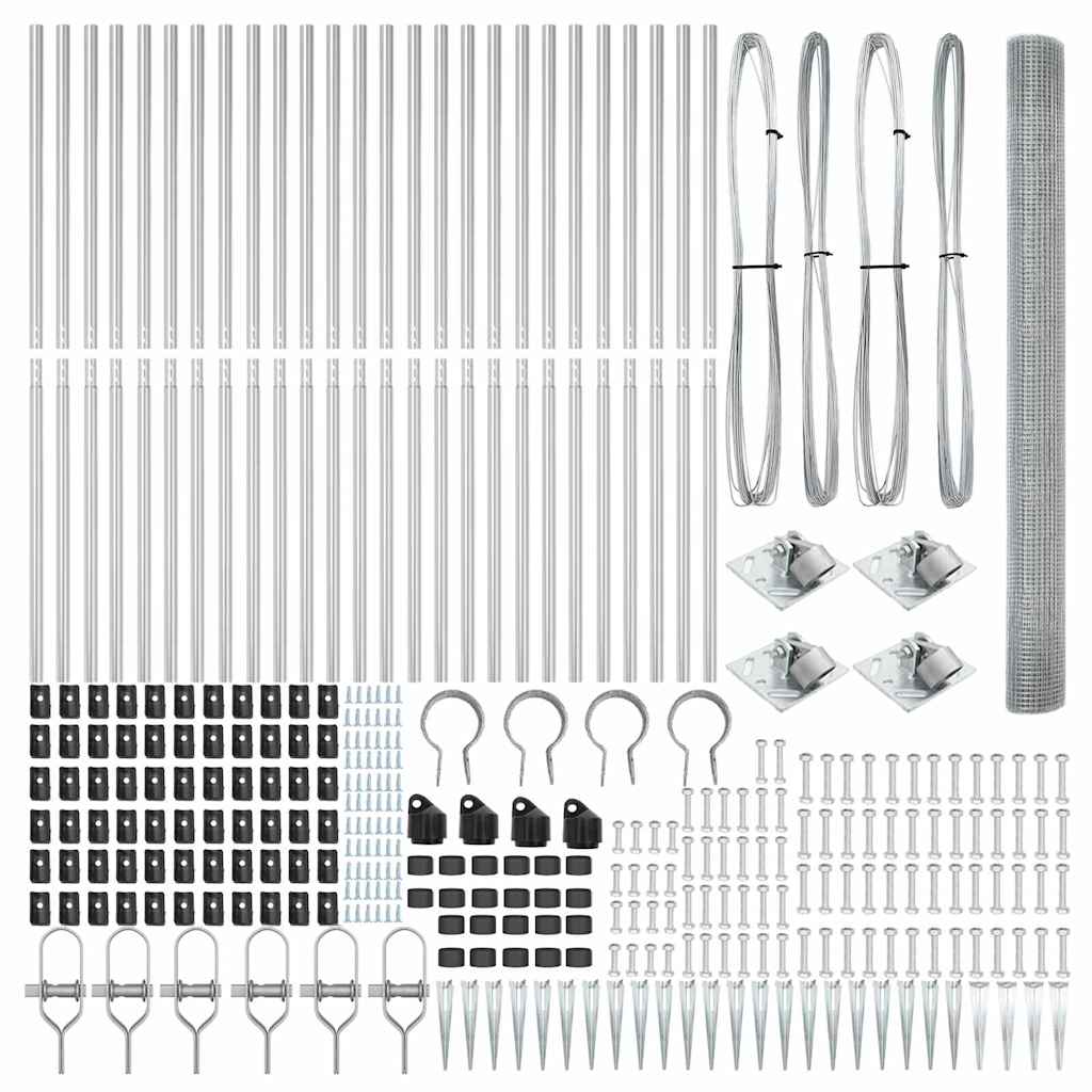 Zavareno žičano ograđivanje s bodljama 50 x 1,5 m Srebrna Mreža