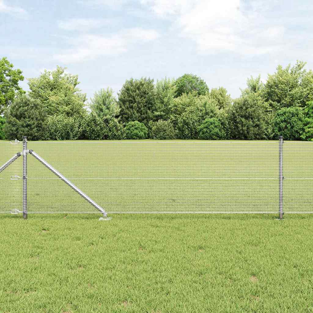 Zavareno žičano ograđivanje s bodljama 100 x 0,6 m Srebrna