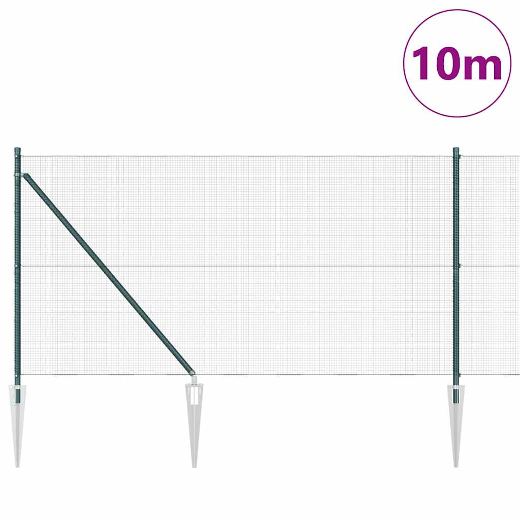 Zavareno žičano ograđivanje s bodljama 10 x 1 m Zelena Mreža