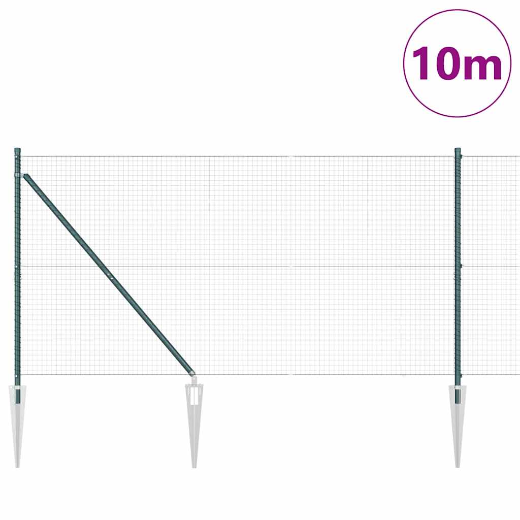 Zavareno žičano ograđivanje s bodljama 10 x 1,4 m Zelena Mreža