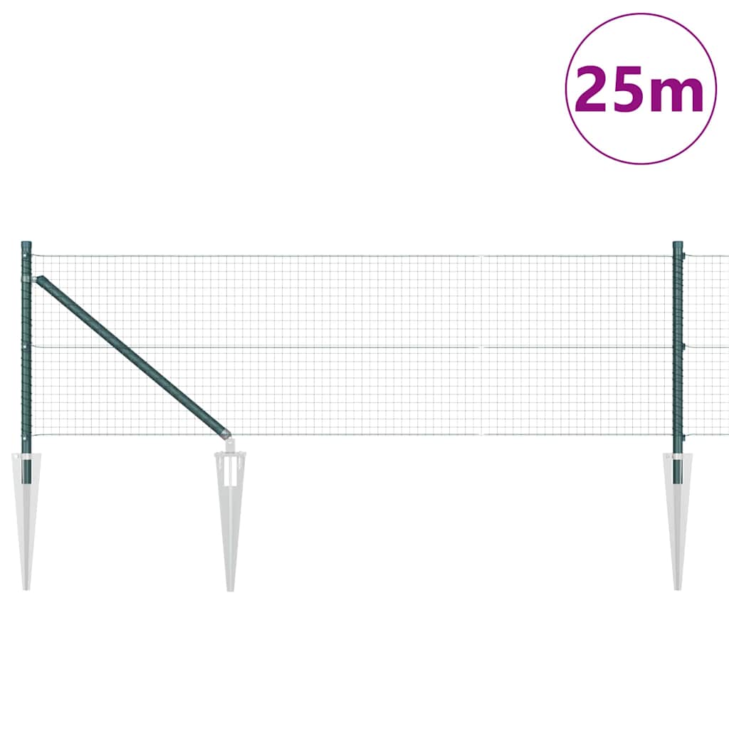 Zavareno žičano ograđivanje s bodljama 25 x 0,8 m Zelena Mreža