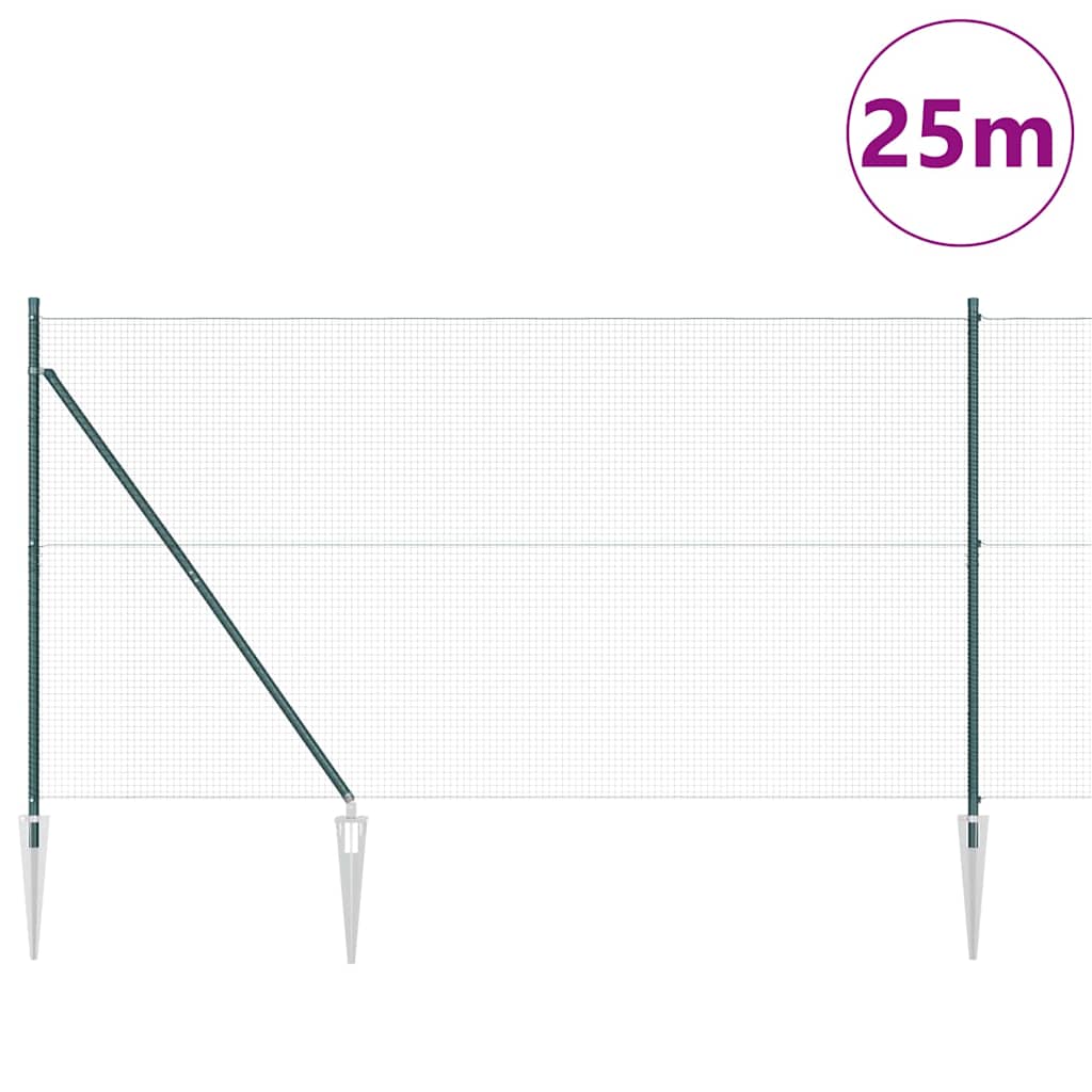Zavareno žičano ograđivanje s bodljama 25 x 1,4 m Zelena Mreža