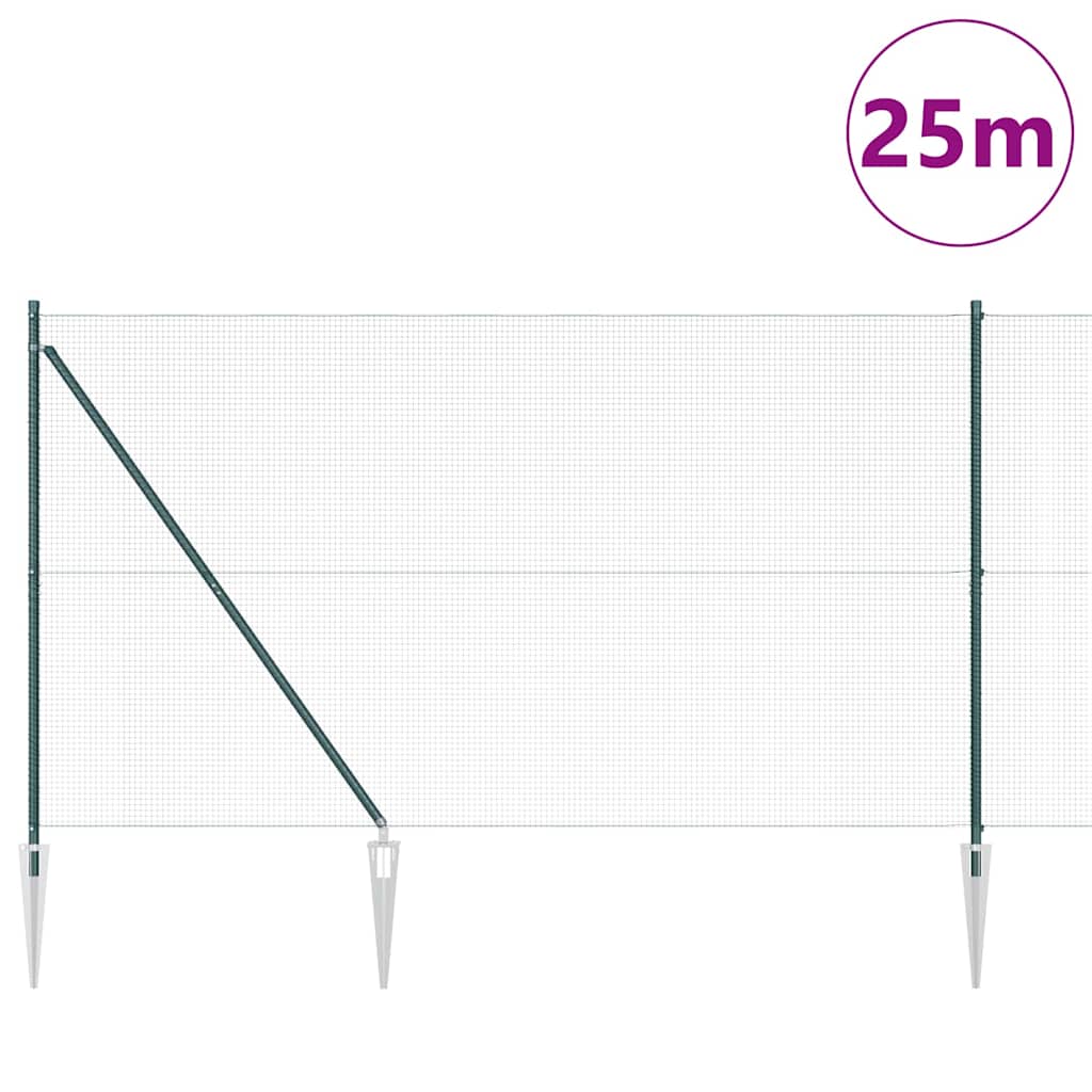 Zavareno žičano ograđivanje s bodljama 25 x 1,5 m Zelena Mreža