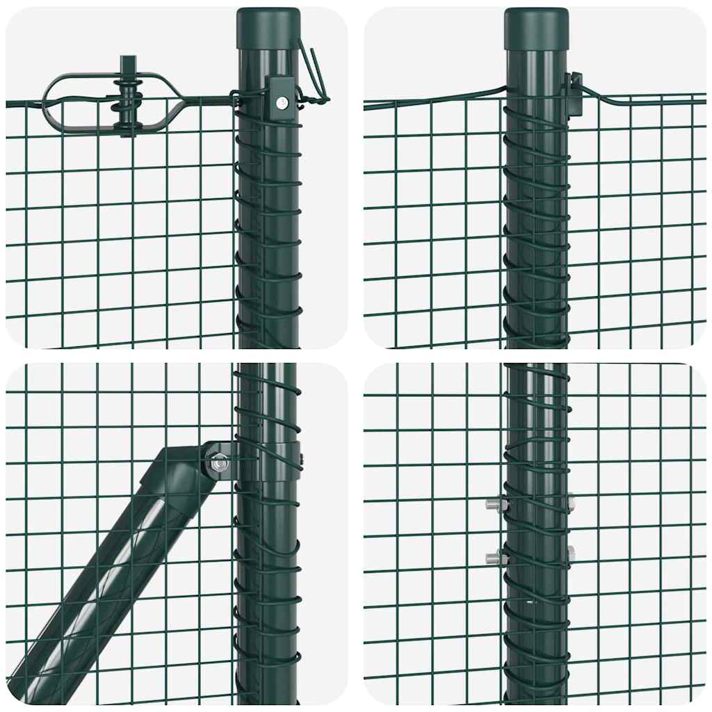 Zavareno žičano ograđivanje s bodljama 25 x 1,6 m Zelena Mreža
