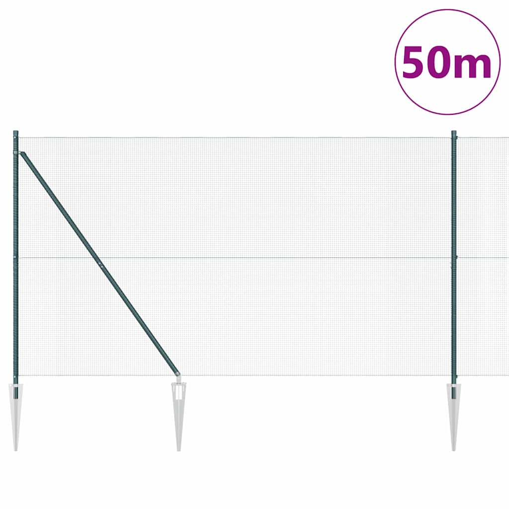 Zavareno žičano ograđivanje s bodljama 50 x 1,5 m Zelena Mreža