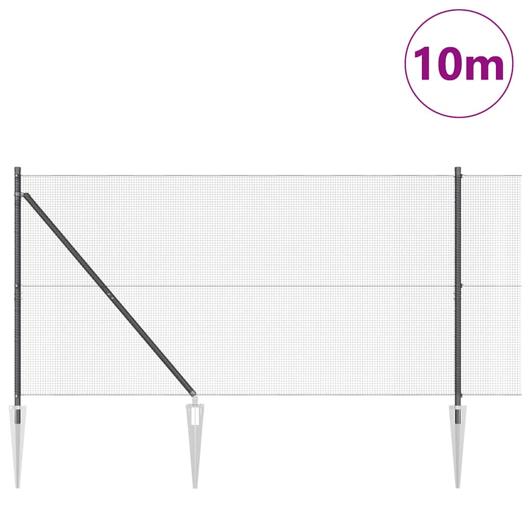 Zavareno žičano ograđivanje s bodljama 10 x 1,4 m Siva Mreža