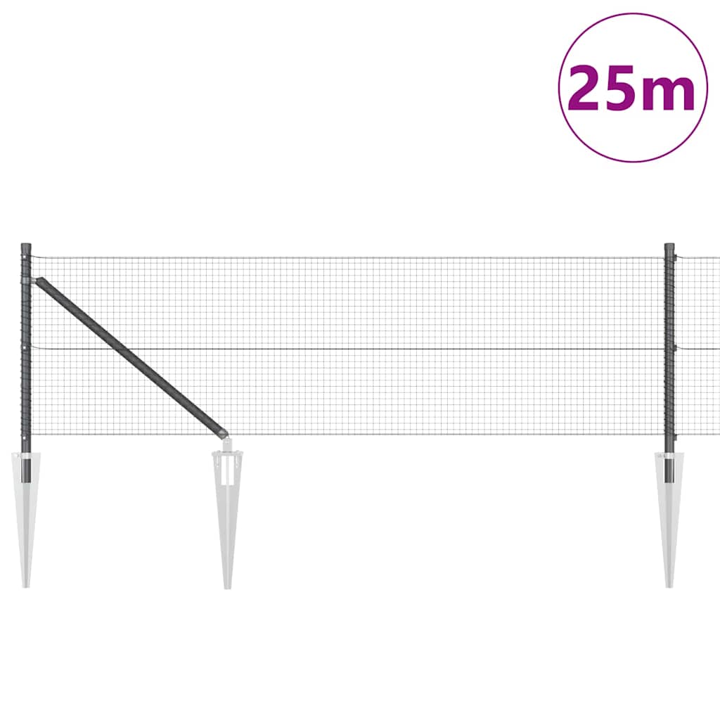Zavareno žičano ograđivanje s bodljama 25 x 0,5 m (Š x V)