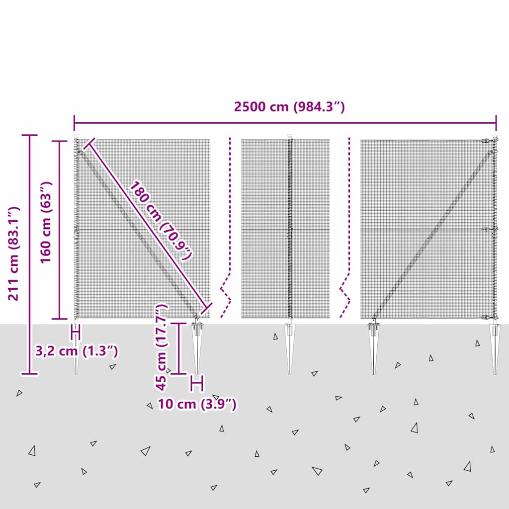 Zavareno žičano ograđivanje s bodljama 25 x 1,6 m Siva Mreža