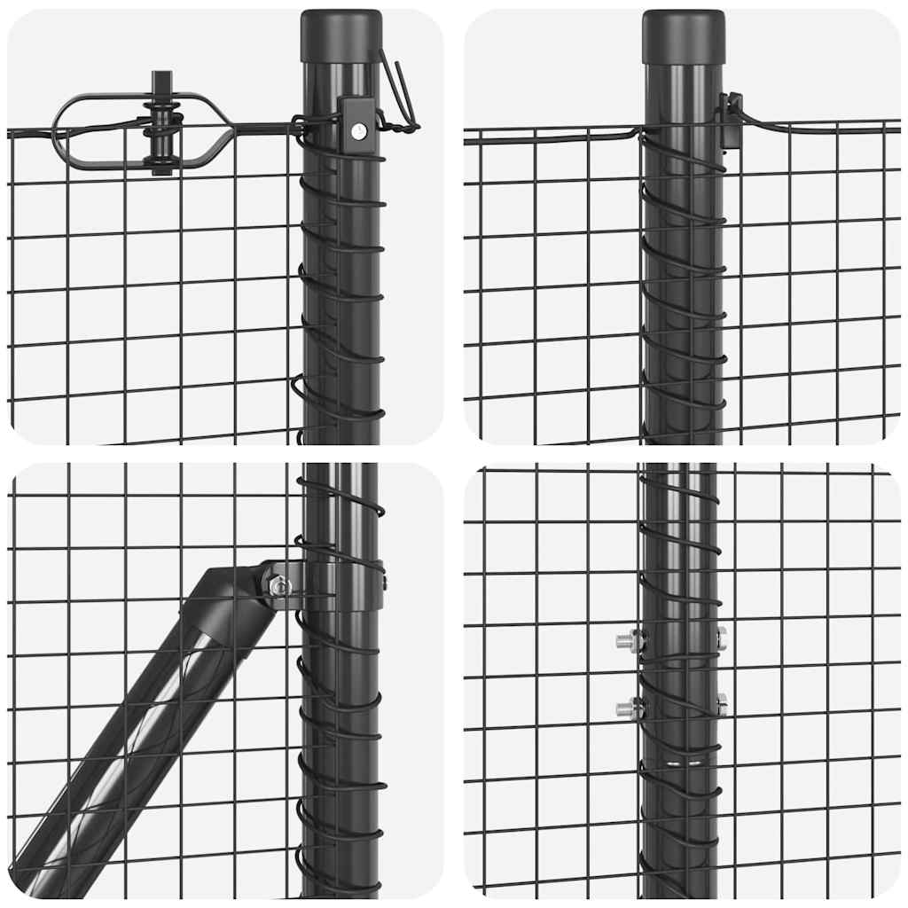 Zavareno žičano ograđivanje s bodljama 50 x 1,4 m Siva Mreža