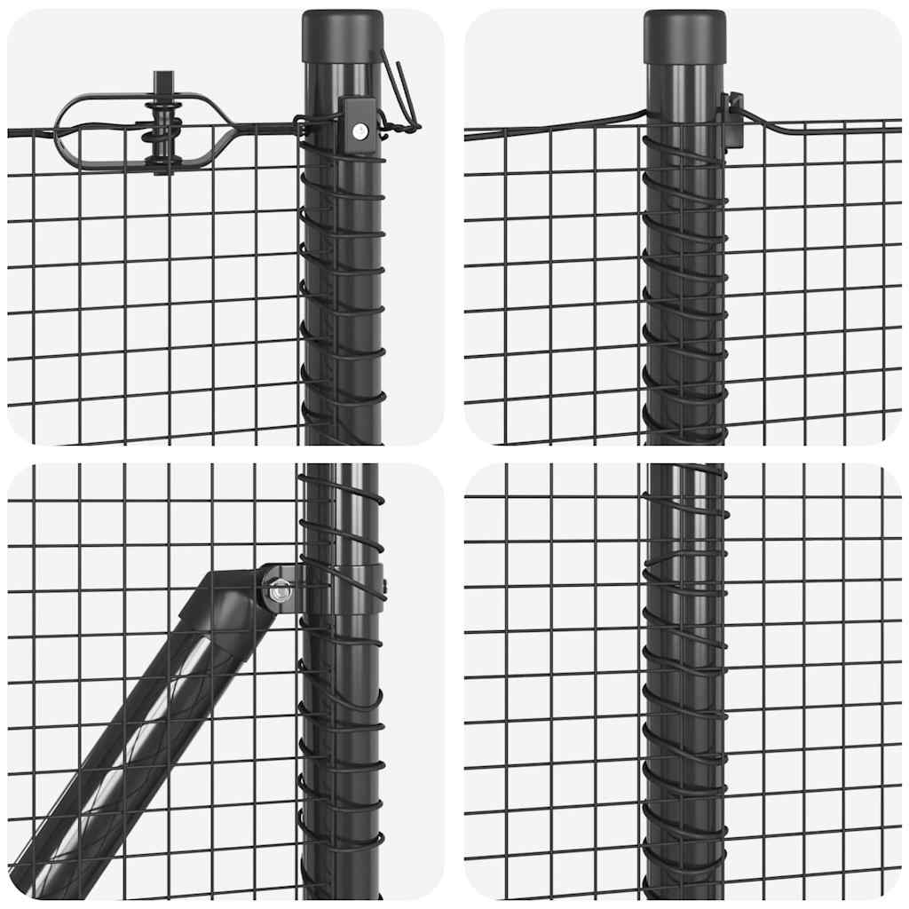 Zavareno žičano ograđivanje s bodljama 100 x 0,6 m Siva Mreža