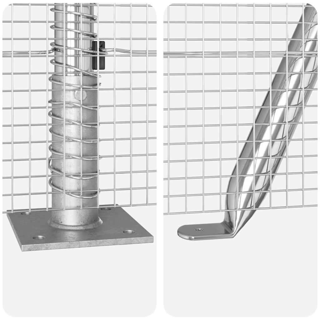 Zavareno žičano ogradno mreža s betonskom podlogom 25 x 1,2 m