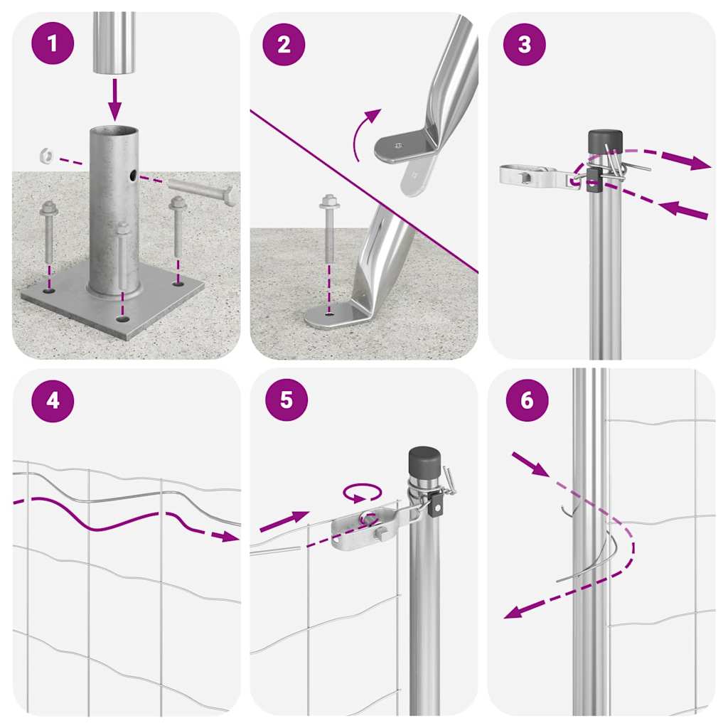 Zavareno žičano ogradno mreža s betonskom podlogom 25 x 1,2 m