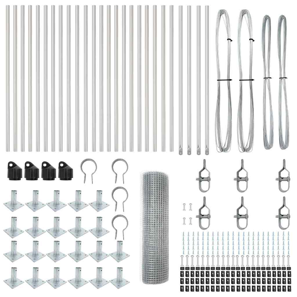Zavareno žičano ogradno mreža s betonskom podlogom 50 x 0,6 m