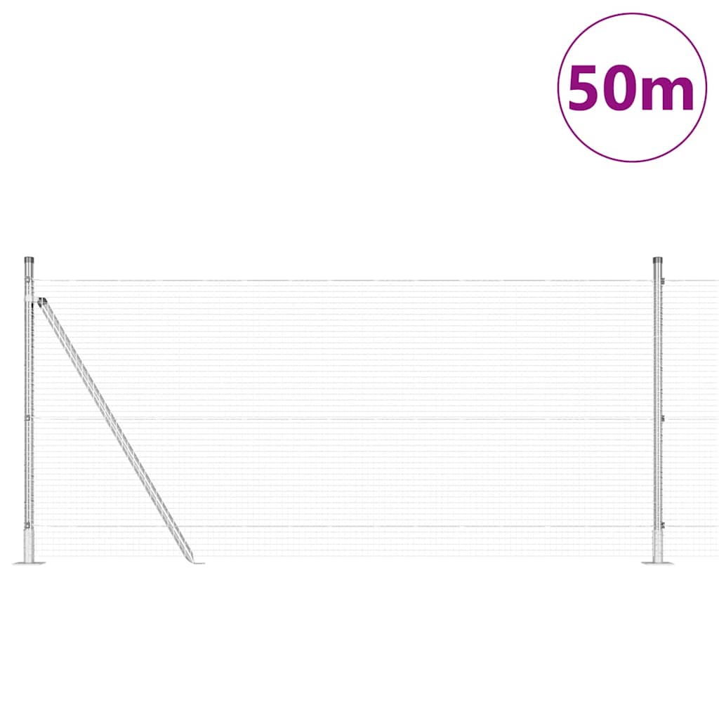 Zavareno žičano ogradno mreža s betonskom podlogom 50 x 0,8 m